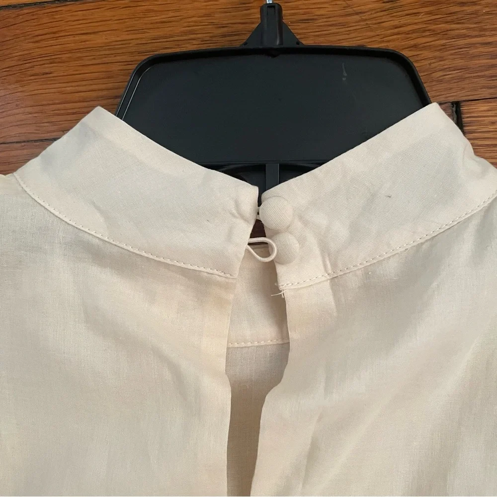 NWT Reformation Bradley Mock Neck Organic Cotton Minidress in Almond Size 2